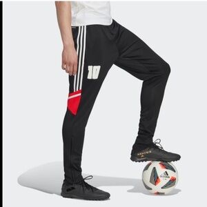 NWT Adidas Messi Aeroready track pants black, red & white  #10 size XS